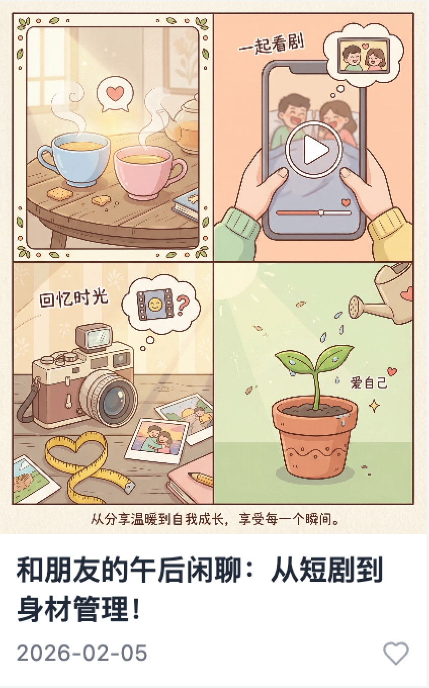 和朋友的午后闲聊