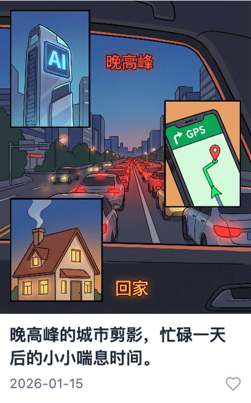 晚高峰的城市剪影